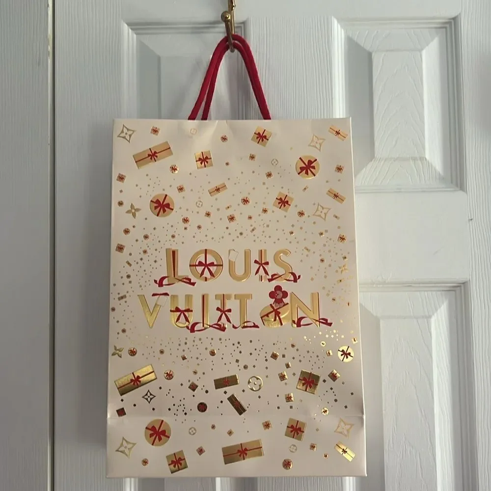 Louis Vuitton Limited Edition Holiday Gift Bag with bows